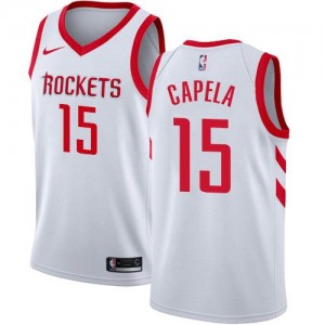 Nike Maillots De Basket Clint Capela Houston Rockets Homme #15 Blanc Association Edition