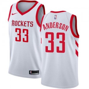 Maillots De Ryan Anderson Rockets No.33 Homme Blanc Association Edition Nike