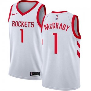 Nike NBA Maillot De McGrady Rockets Blanc Association Edition No.1 Homme