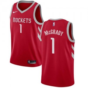 Maillot McGrady Rockets No.1 Rouge Icon Edition Homme Nike