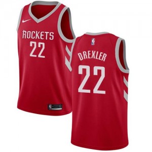 Nike Maillot De Basket Drexler Houston Rockets Icon Edition #22 Rouge Homme