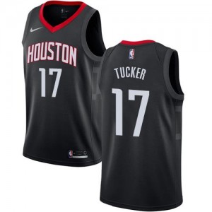 Maillots Basket Tucker Rockets Homme #17 Statement Edition Noir Nike