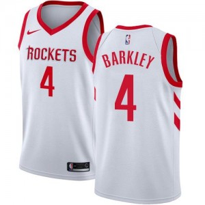 Nike Maillot De Basket Charles Barkley Rockets #4 Blanc Association Edition Enfant