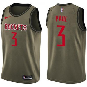Maillots De Basket Paul Houston Rockets Nike Salute to Service Enfant #3 vert