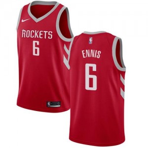 Nike NBA Maillots Basket Ennis Houston Rockets Icon Edition Enfant Rouge No.6