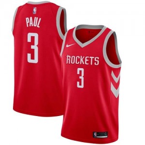 Maillots Paul Rockets Nike Enfant No.3 Icon Edition Rouge