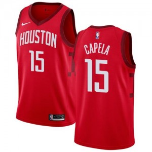 Maillot De Clint Capela Houston Rockets Homme Rouge Earned Edition No.15 Nike
