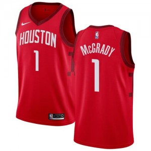 Maillots De Tracy McGrady Houston Rockets Homme Rouge Earned Edition #1 Nike