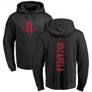 Hoodie Capela Houston Rockets Pullover Backer noir une couleur Homme & Enfant Nike No.15