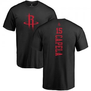 T-Shirts Basket Clint Capela Rockets No.15 Backer noir une couleur Homme & Enfant Nike 