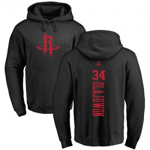 Nike NBA Hoodie Hakeem Olajuwon Houston Rockets Homme & Enfant Pullover Backer noir une couleur No.34