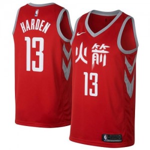 Maillots De James Harden Houston Rockets Rouge No.13 City Edition Nike Enfant