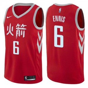 Nike Maillot Basket Ennis Rockets City Edition No.6 Homme Rouge