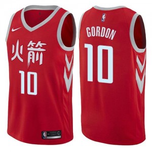 Maillot De Basket Eric Gordon Houston Rockets City Edition No.10 Homme Rouge Nike