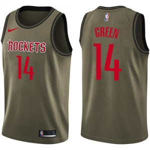 Maillot Basket Gerald Green Houston Rockets Nike vert Salute to Service #14 Enfant