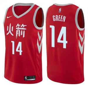 Nike Maillots De Green Houston Rockets Rouge City Edition Homme #14