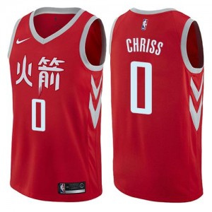 Nike Maillot Chriss Houston Rockets Rouge City Edition Homme No.0