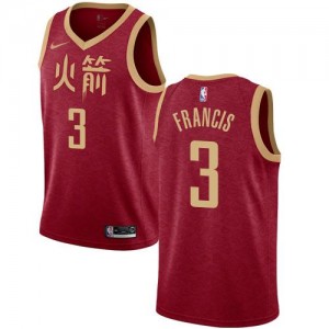 Nike Maillots Basket Francis Houston Rockets No.3 2018/19 City Edition Homme Rouge