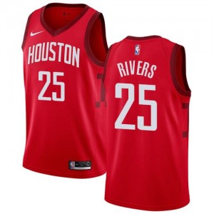 Maillots Basket Austin Rivers Rockets Earned Edition Nike #25 Homme Rouge