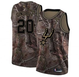 Nike NBA Maillots Basket Ginobili San Antonio Spurs Homme Realtree Collection #20 Camouflage