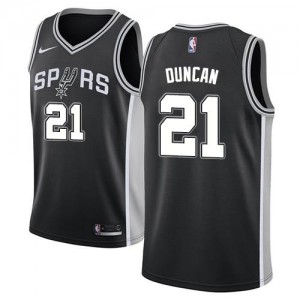 Nike NBA Maillot Basket Tim Duncan San Antonio Spurs Icon Edition Noir #21 Enfant