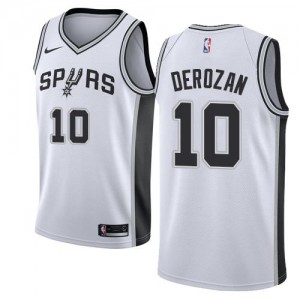 Nike NBA Maillots De DeMar DeRozan Spurs Enfant Association Edition No.10 Blanc