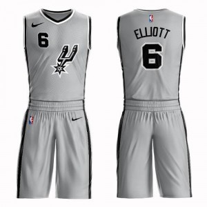 Nike Maillots De Basket Elliott San Antonio Spurs Homme Argent Suit Statement Edition No.6