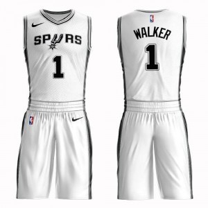 Nike NBA Maillot De Basket Lonnie Walker San Antonio Spurs Suit Association Edition Enfant No.1 Blanc