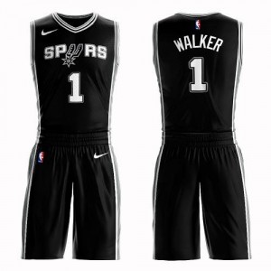 Maillot Basket Lonnie Walker San Antonio Spurs Nike Noir Enfant No.1 Suit Icon Edition