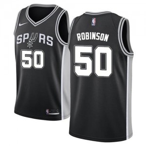 Nike NBA Maillots De Basket Robinson Spurs Icon Edition Homme No.50 Noir