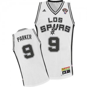 Maillots Tony Parker San Antonio Spurs Blanc Adidas Homme #9 Latin Nights