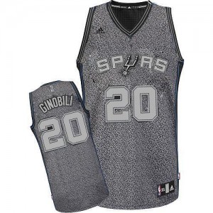 Adidas NBA Maillot Manu Ginobili San Antonio Spurs Homme No.20 Gris Static Fashion