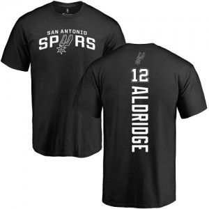 T-Shirts De LaMarcus Aldridge San Antonio Spurs No.12 Nike Homme & Enfant Backer Noir