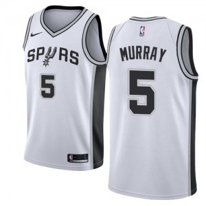 Maillots Dejounte Murray Spurs Homme Association Edition No.5 Nike Blanc