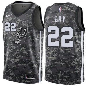 Nike Maillot Rudy Gay Spurs #22 Camouflage Enfant City Edition