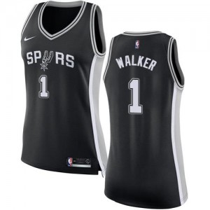 Nike Maillots De Walker San Antonio Spurs #1 Icon Edition Noir Enfant