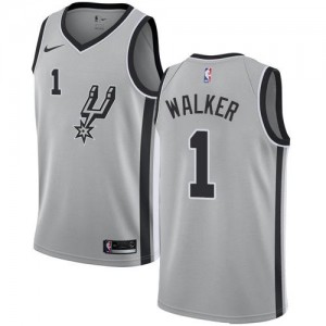 Nike NBA Maillot Basket Lonnie Walker Spurs Argent No.1 Enfant Statement Edition