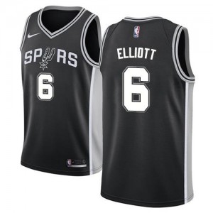 Maillots Elliott San Antonio Spurs Enfant Nike No.6 Noir Icon Edition