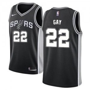 Nike Maillot De Basket Rudy Gay San Antonio Spurs Enfant Noir Icon Edition No.22