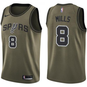 Nike Maillots De Basket Mills San Antonio Spurs Salute to Service No.8 vert Enfant