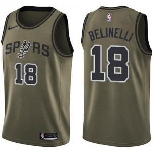 Nike NBA Maillot De Marco Belinelli San Antonio Spurs Enfant vert Salute to Service #18
