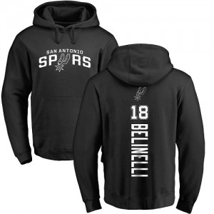 Nike NBA Sweat à capuche Marco Belinelli San Antonio Spurs Pullover Homme & Enfant No.18 Backer Noir