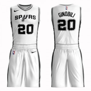 Maillot Basket Manu Ginobili Spurs Homme Suit Association Edition Blanc No.20 Nike