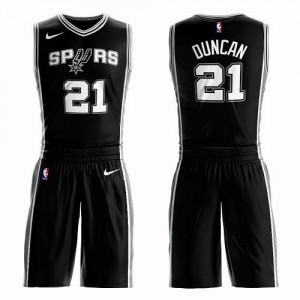 Nike NBA Maillot De Basket Tim Duncan San Antonio Spurs Noir Enfant Suit Icon Edition #21