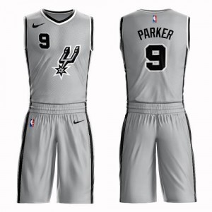 Nike Maillots De Parker Spurs Argent Suit Statement Edition No.9 Homme