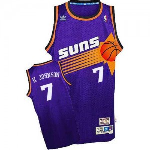 Maillot Basket Johnson Phoenix Suns Violet Adidas Throwback Homme #7