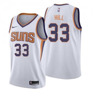 Nike NBA Maillots De Hill Phoenix Suns Blanc Homme Association Edition #33