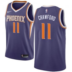 Nike NBA Maillots Jamal Crawford Phoenix Suns No.11 Violet Icon Edition Homme