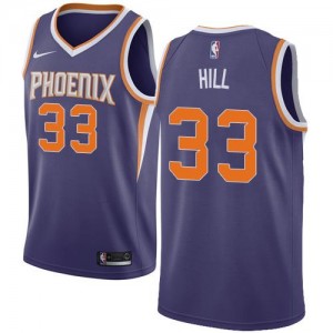 Nike Maillots Hill Phoenix Suns #33 Icon Edition Enfant Violet