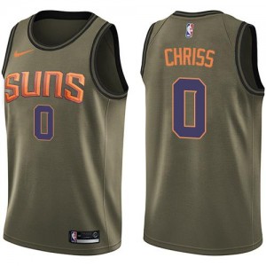 Nike Maillots Marquese Chriss Phoenix Suns #0 vert Salute to Service Enfant